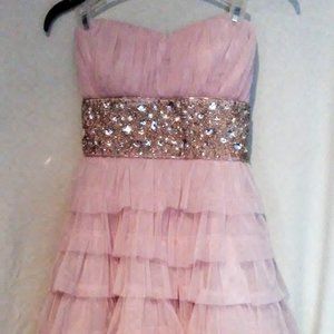 Sparkly Pink Mid-Length Dress